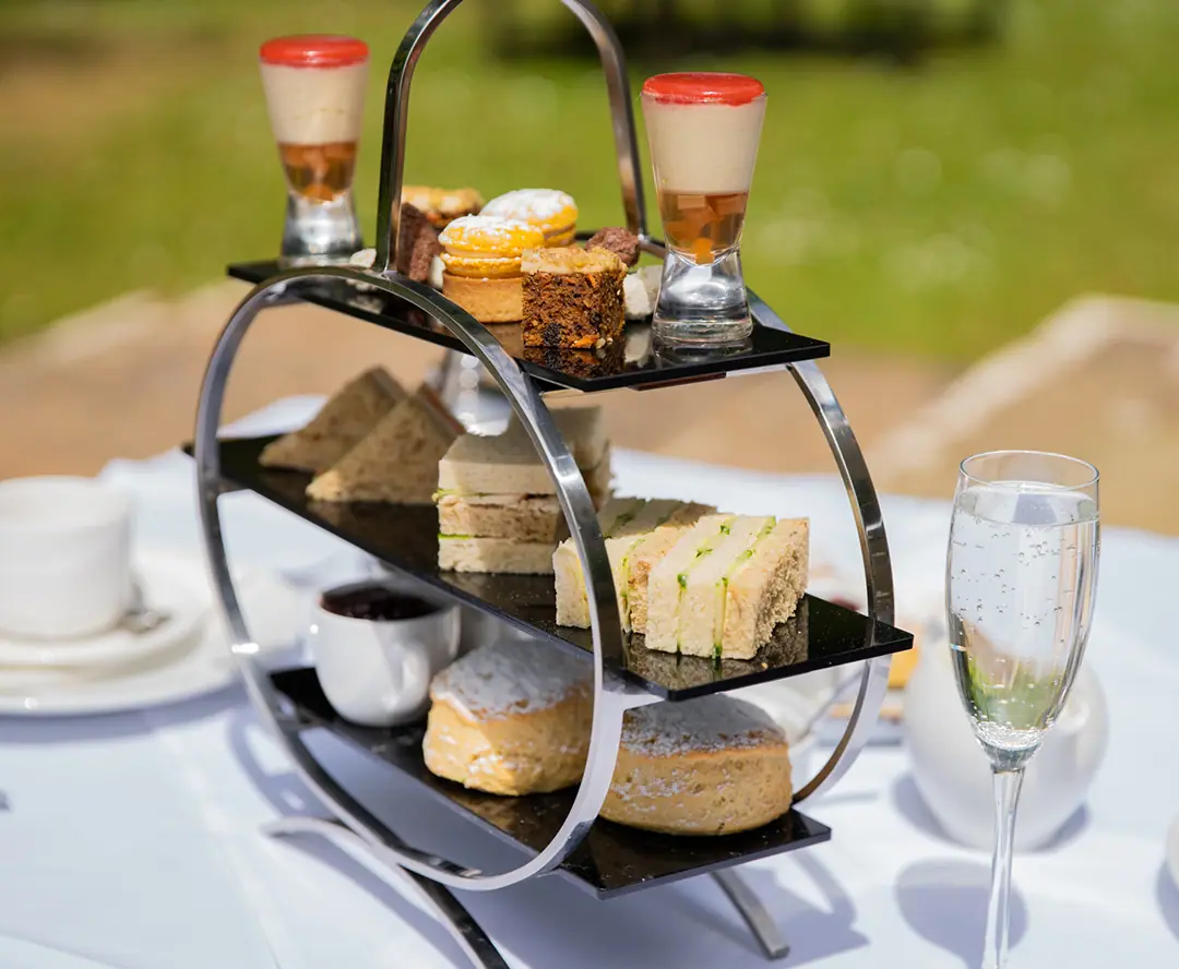An afternoon tea stand
