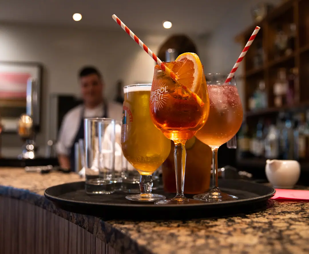 Cocktails at the bar