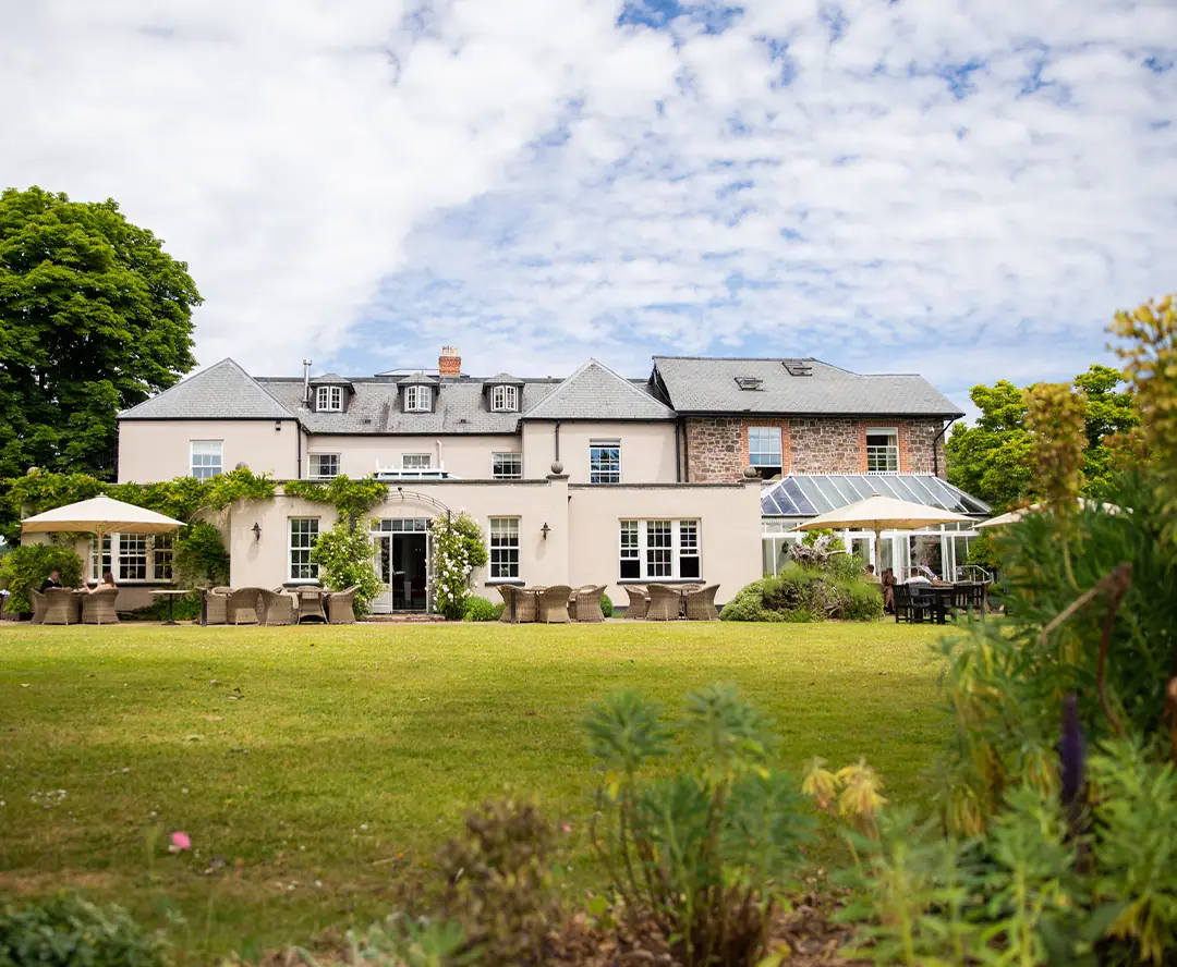 The house across the lawn