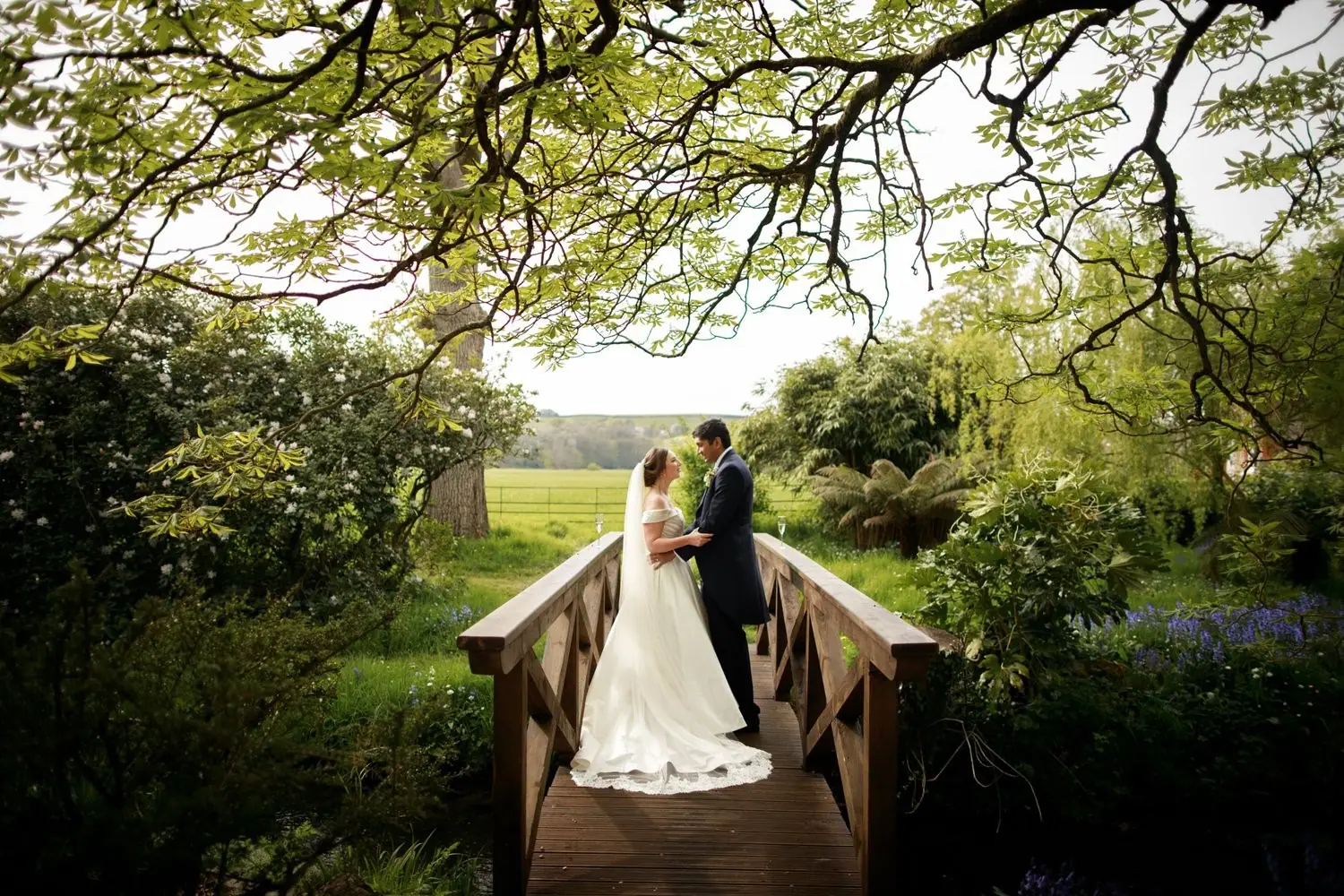 The footbridge in the garden