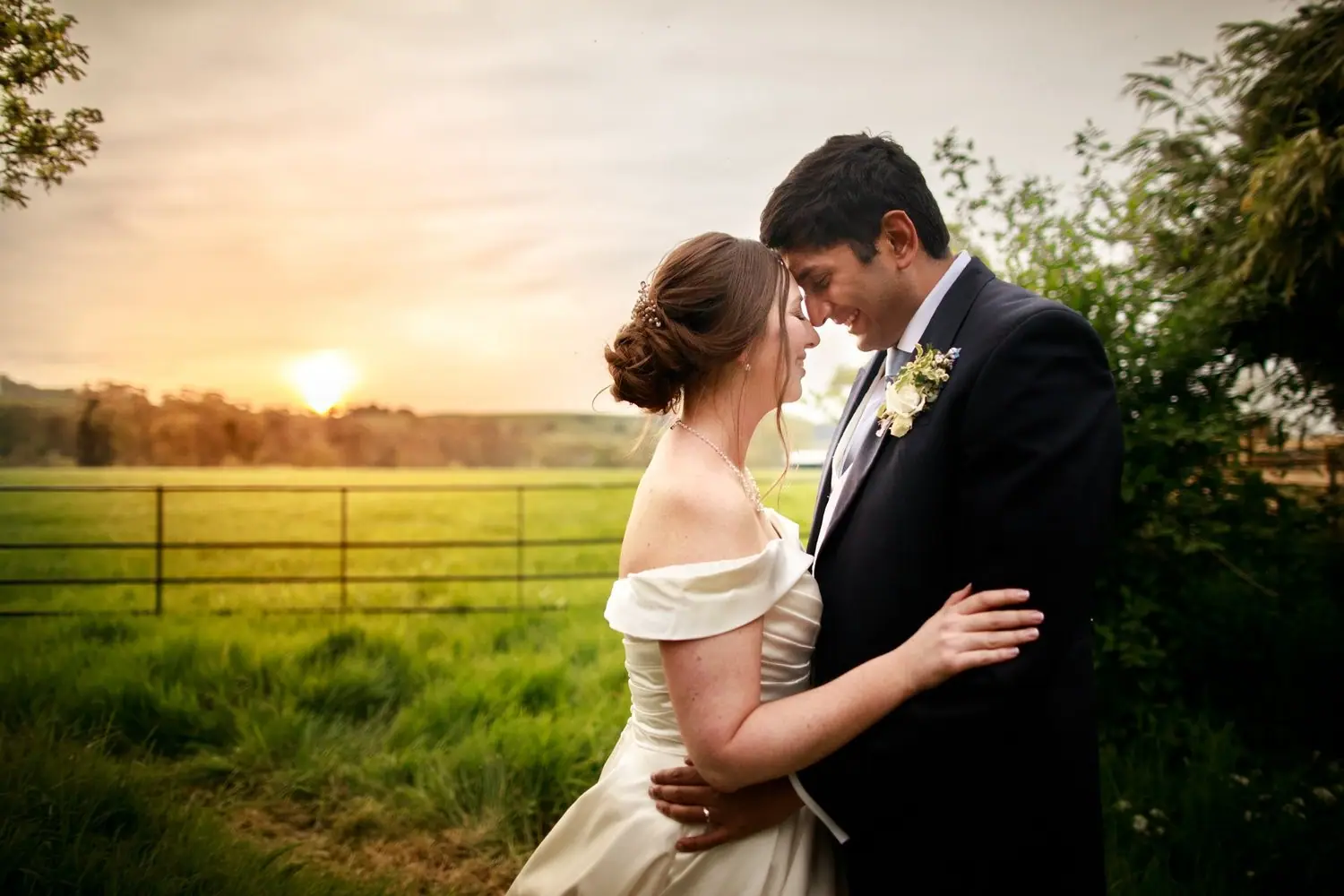A couple at sunset